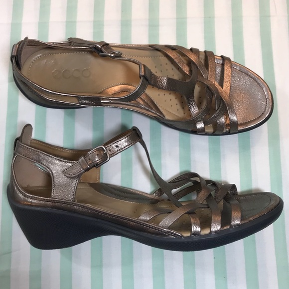 ecco pewter sandals